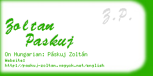 zoltan paskuj business card