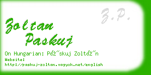 zoltan paskuj business card